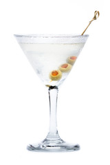 Classic martini with olives