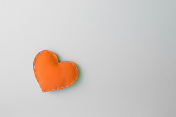 Material toy in form of heart of Valentine's day