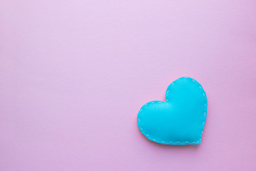 Material toy in form of heart of Valentine's day