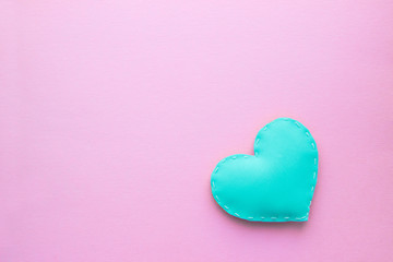 Material toy in form of heart of Valentine's day