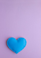 Material toy in form of heart of Valentine's day