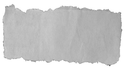 Torn piece of grey paper