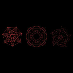 Geometric set for gifts and holidays pattern vector EPS10