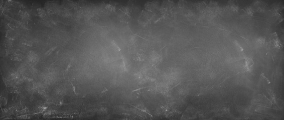 Wide black board blank chalkboard background
