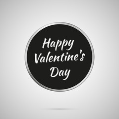 Happy Valentines Day Letters On Black Template