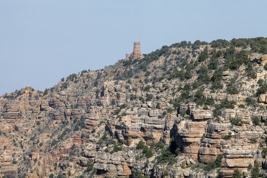 The famous Watchtower at the Grand Canyon