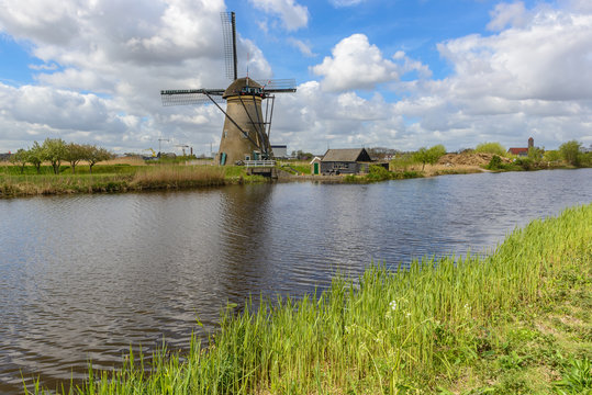 Dutch mill in Kinderdijk, South Holland