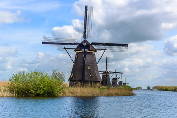 Dutch mills in Kinderdijk, South Holland