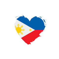 Fototapeta premium Philippines flag, vector illustration