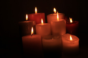 Group of burning candles