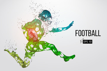 Silhouette of a football player. Vector illustration