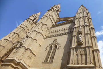 Fototapeta na wymiar Catedral de Santa Maria de Palma de Mallorca, ciudad capital de Mallorca,Islas Baleares (España)