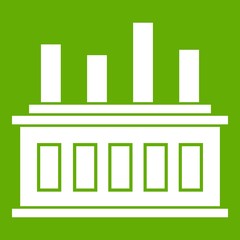 Industrial factory building icon green