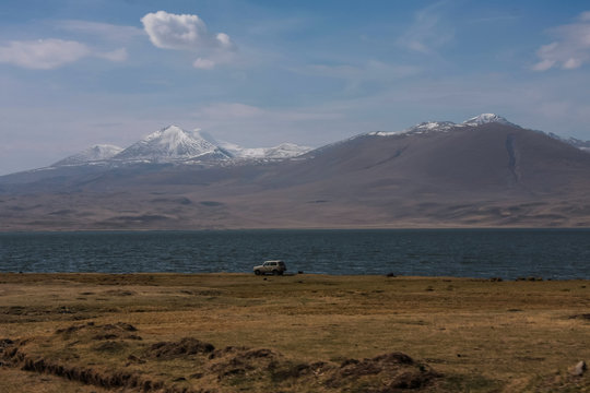 car near paravani lake