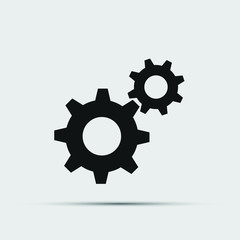 gear set icons on the background.Vector illustrations