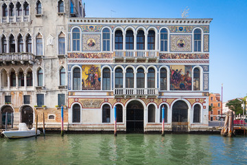 Naklejka premium 300 years old venetian palace facade from Canal Grande