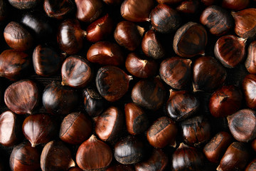 Raw Chestnuts background