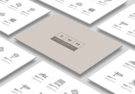 8 Detailed Tech and Business Icons 1