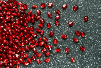 macro of pomegranate seeds for backgrounds