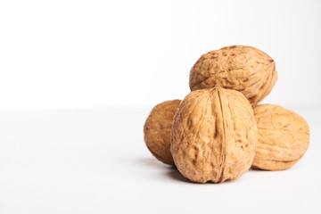 Walnuts isolated on white background