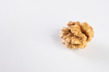 Walnuts kernel isolated on white