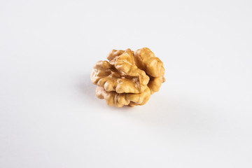 Walnuts kernel isolated on white