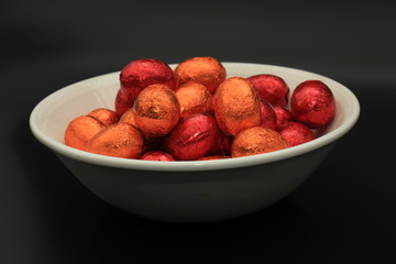 Easter eggs in a bowl