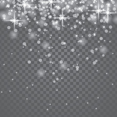 Falling Transparent Star Dust Light Effect