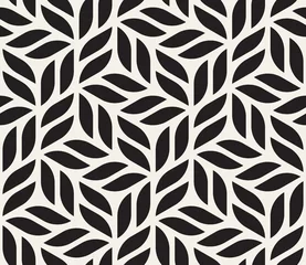 Wall murals Black and white Vector seamless pattern. Modern stylish abstract texture. Repeating geometric shapes from striped elements