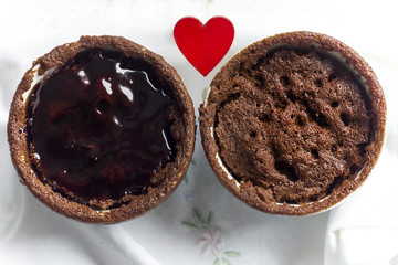 chocolate dessert for St. Valentine's Day