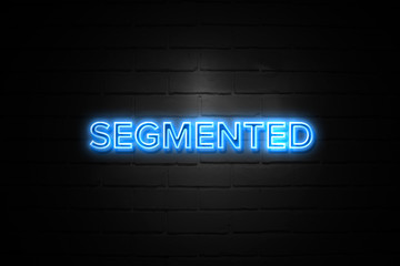 Segmented neon Sign on brickwall