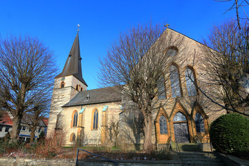 Fototapeta na wymiar Evangelische Kirche St. Jacobi in Werther bei Halle