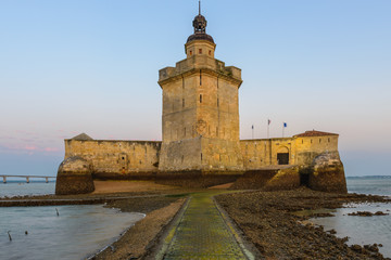Fort Louvois at low tide, Charente-Maritime, France