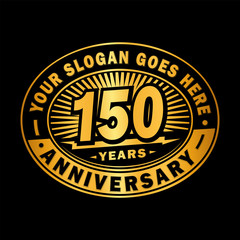 150 years anniversary design template. Vector and illustration. 150th logo. 