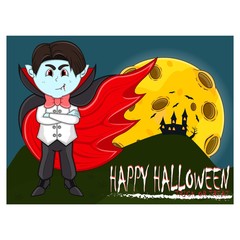 Vampire For Happy Halloween with background