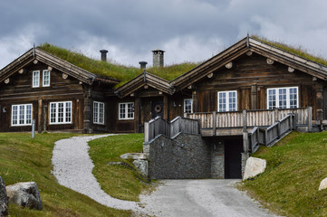 Fototapeta na wymiar Folk houses in Norway