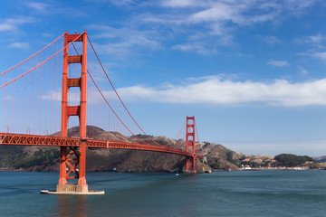 The Golden Gate Bridge.