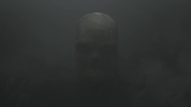 Skull in the fog.
