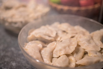 Traditonal Polish food called pierogi