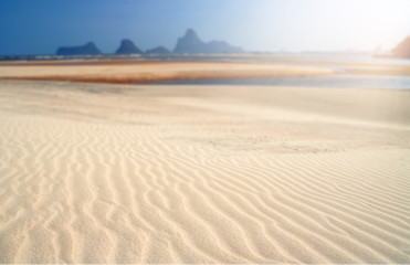 Clean white sand on thai beach