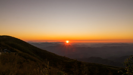 Mountain at sunrise