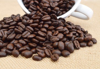Coffee on grunge background
