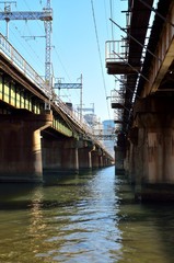 Obraz premium 大阪 淀川の鉄橋