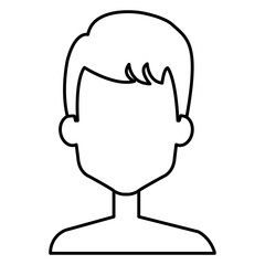 young man shirtless avatar character vector illustration design