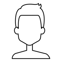 young man shirtless avatar character vector illustration design