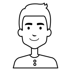 young man avatar character vector illustration design