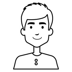 young man avatar character vector illustration design