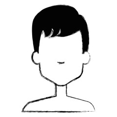 young man shirtless avatar character vector illustration design