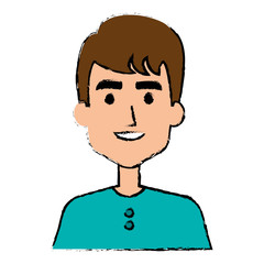 young man avatar character vector illustration design