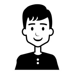 young man avatar character vector illustration design